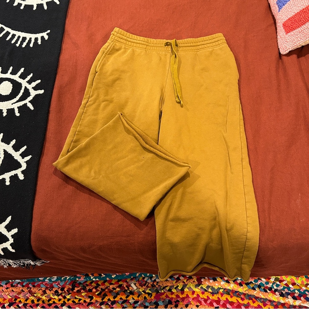 Girlfriend Collective 50/50 Wide Leg Sweatpants in Sycamore